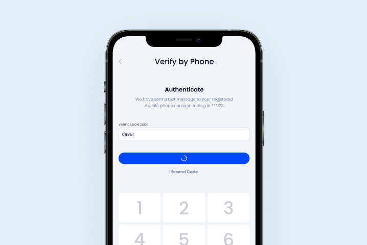 Group 2142 Image showing an authentication screen on a phone