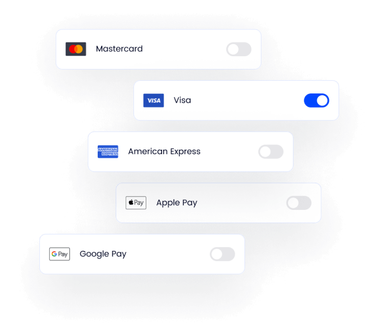 Group 830 Graphical display of credit card options